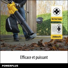 Souffleur de feuilles électrique - POWER PLUS - POWEG4030 - 3300 W -