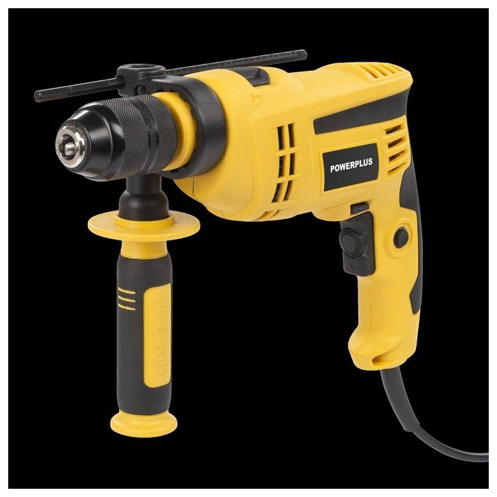 Perceuse a percussion - POWERPLUS - 1050 W - 48 000 coups / min - Perce bois / acier / béton Perceuse a percussion - POWERPLUS - 1050 W - 48 000 coups / min - Perce bois / acier / béton