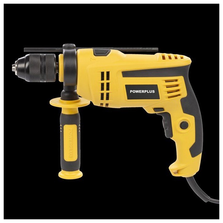 Perceuse a percussion - POWERPLUS - 1050 W - 48 000 coups / min - Perce bois / acier / béton Perceuse a percussion - POWERPLUS - 1050 W - 48 000 coups / min - Perce bois / acier / béton