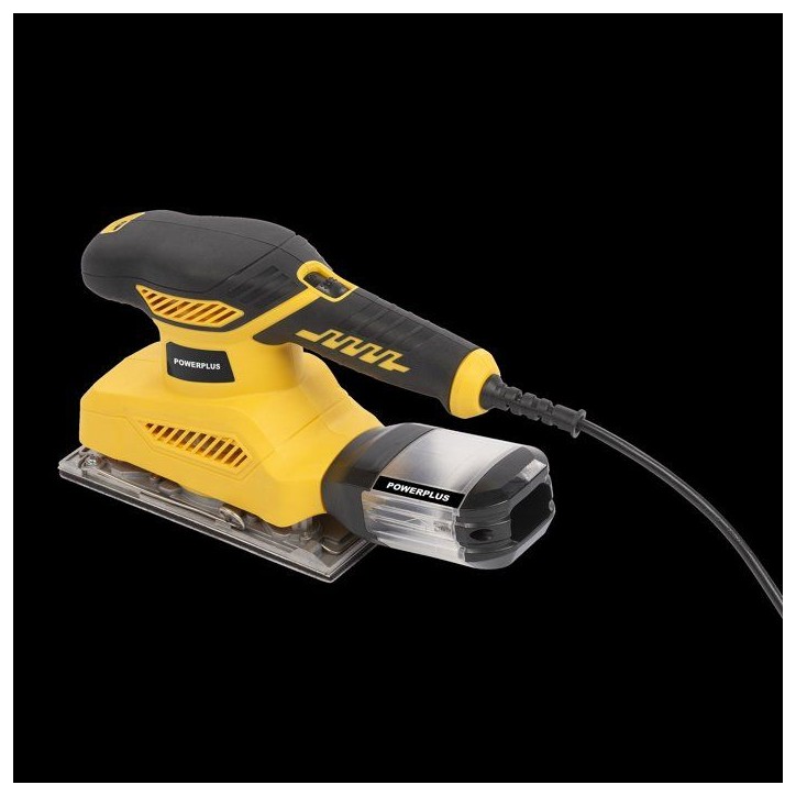 Ponceuse vibrante - POWERPLUS - POWX04010 - 260 W - 24 000 coups/min - Bac de récupération de poussiere