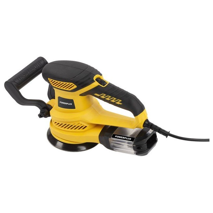 Ponceuse excentrique - POWERPLUS - 450W - Ø 125 mm - Bac de récupération de poussiere - Systeme auto-agrippant