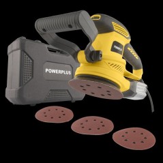 Ponceuse excentrique - POWERPLUS - 450W - Ø 125 mm - Bac de récupération de poussiere - Systeme auto-agrippant