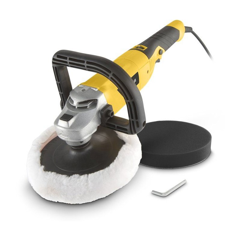 Polisseuse d'angle - POWERPLUS - 1200 W - Ø 180 mm - Inclus 3 types d