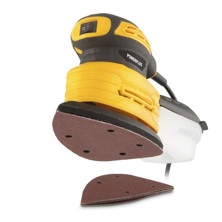 Ponceuse a main - POWERPLUS - POWDP50200 - 180 W - Pour gaucher et droitier - Livrée avec 5 feuilles de papier abrasif Ponceuse a main - POWERPLUS - POWDP50200 - 180 W - Pour gaucher et droitier - Livrée avec 5 feuilles de papier abrasif