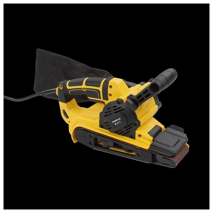 Ponceuse a bande - POWERPLUS - POWX0461 - 900 W - Large bande abrasive - Inclus : mallette de rangement et 3 accessoires Ponceuse a bande - POWERPLUS - POWX0461 - 900 W - Large bande abrasive - Inclus : mallette de rangement et 3 accessoires