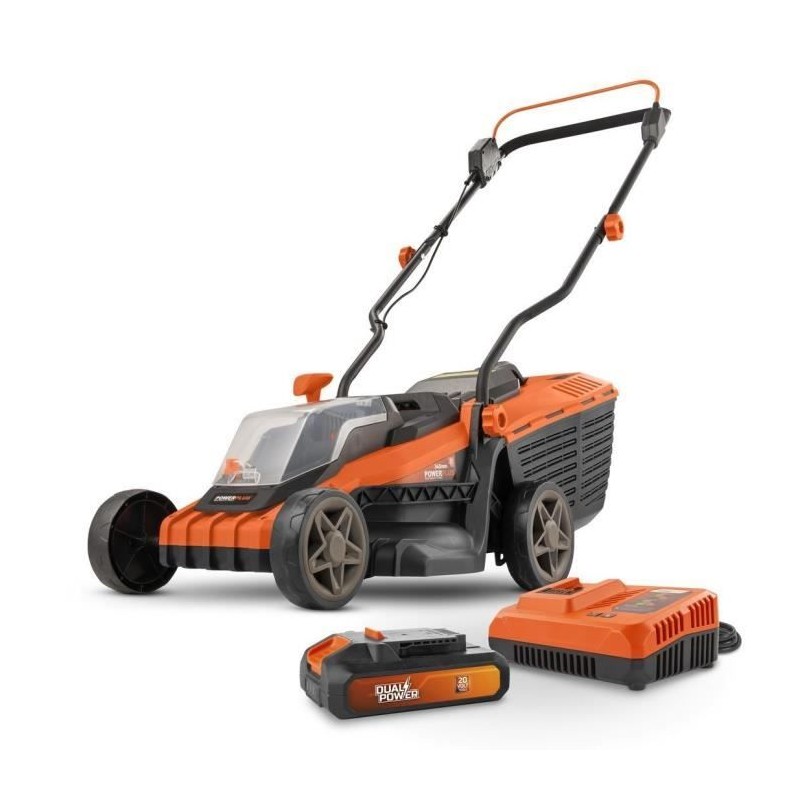 Tondeuse a batterie 20V 34 cm de coupe DUAL POWER POWDPGLWS1 - Batteri