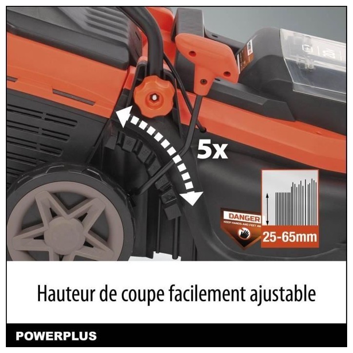 Tondeuse a batterie 20V 34 cm de coupe DUAL POWER POWDPGLWS1 - Batterie 4Ah et chargeur inclus - Moteur brushless Tondeuse a batterie 20V 34 cm de coupe DUAL POWER POWDPGLWS1 - Batterie 4Ah et chargeur inclus - Moteur brushless
