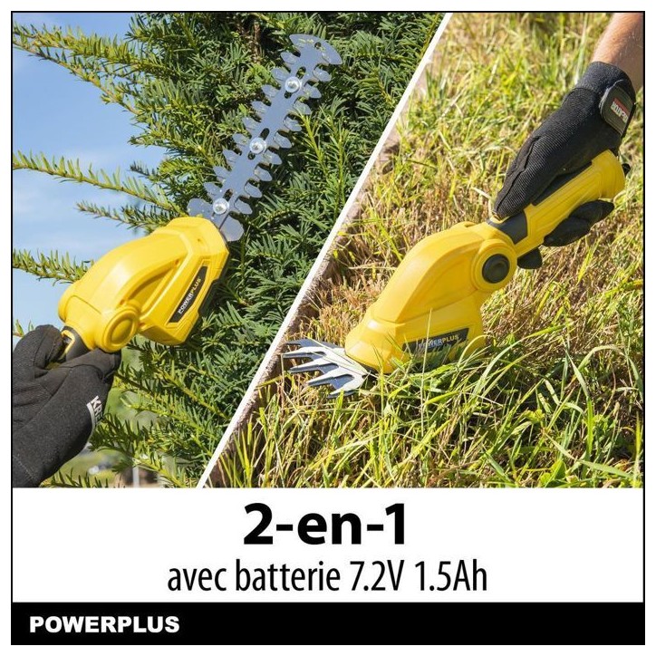 Cisaille a Gazon et Sculpte Haie sur Batterie POWXG2033 - Powerplus Cisaille a Gazon et Sculpte Haie sur Batterie POWXG2033 - Powerplus