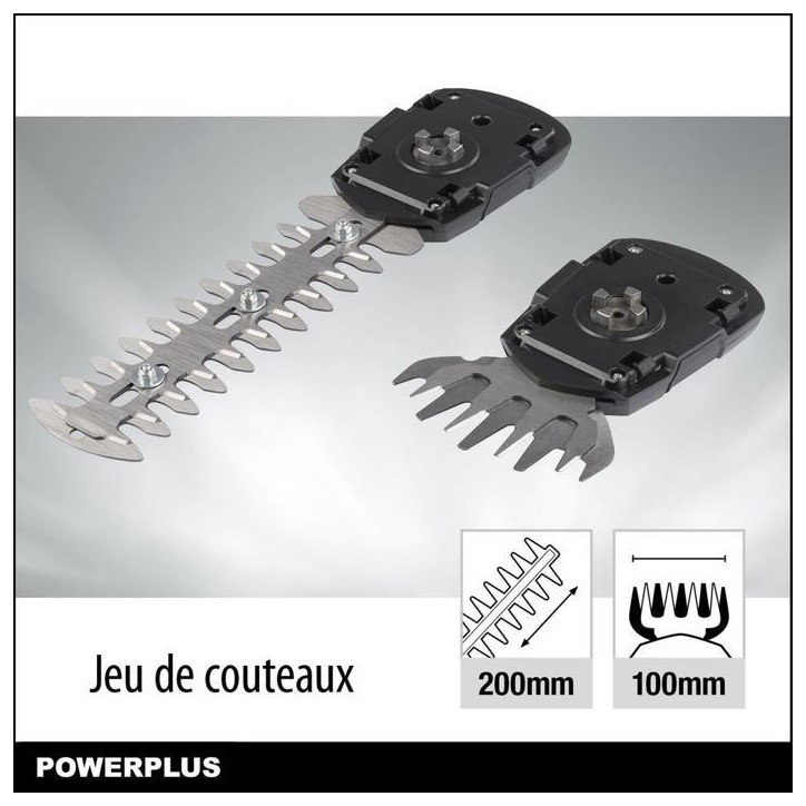 Cisaille a Gazon et Sculpte Haie sur Batterie POWXG2033 - Powerplus Cisaille a Gazon et Sculpte Haie sur Batterie POWXG2033 - Powerplus
