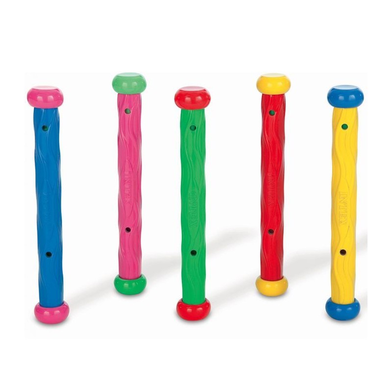Jeux bâtons de Piscine - Intex - Lot de 5 couleurs - Souple - Mixte -