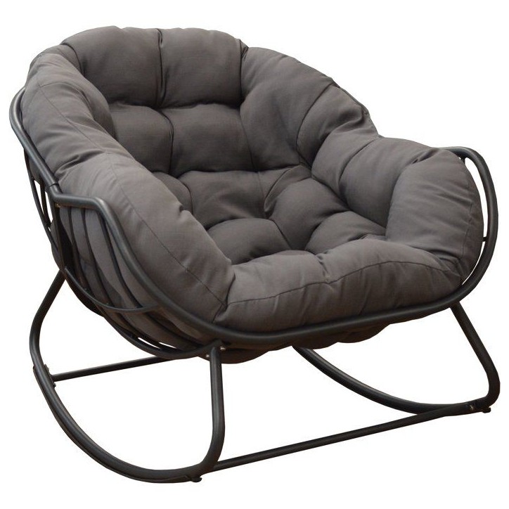 Rocking - Proloisirs - Royal II - Acier - Coussin inclus - Gris Rocking - Proloisirs - Royal II - Acier - Coussin inclus - Gris