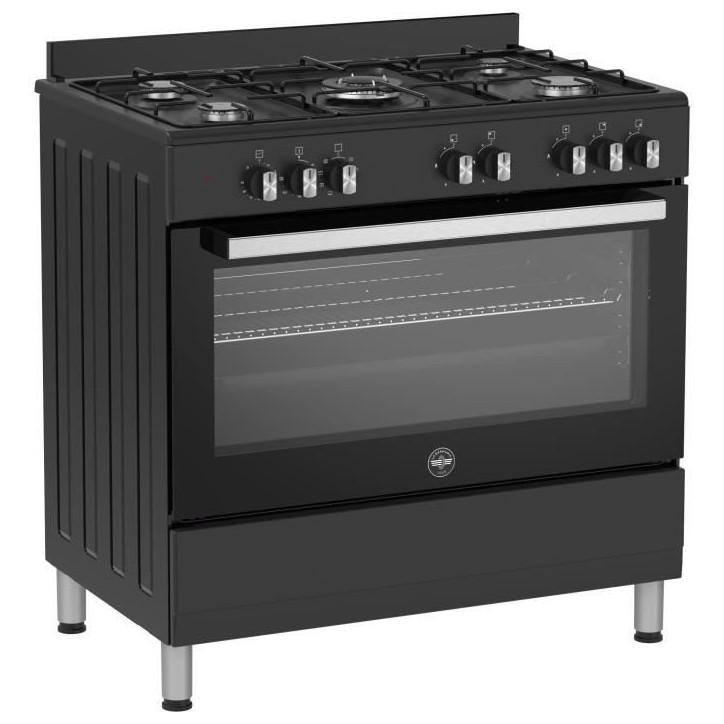 Cuisiniere a gaz - BERTAZZONI - SEL925MN - 5 foyers - 3,6 Kwh - 90 cm - Noir