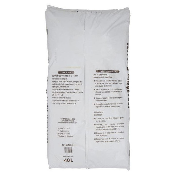 Terreau Universel 40 L Terreau Universel 40 L