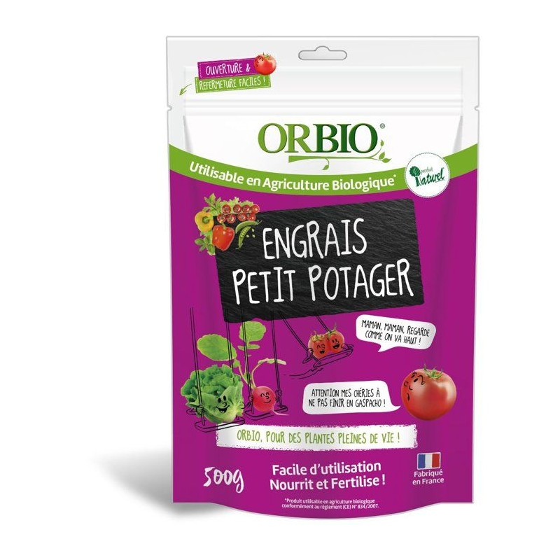 Engrais granulé potager - OR BIO - Petit Potager 500 g - Granulés nu
