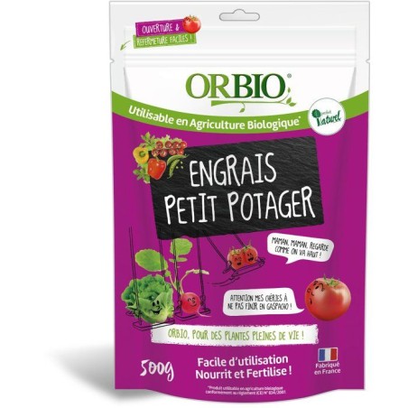 Engrais granulé potager - OR BIO - Petit Potager 500 g - Granulés nu