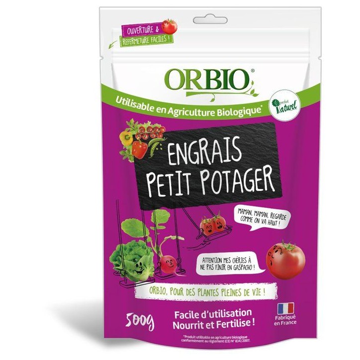 Engrais granulé potager - OR BIO - Petit Potager 500 g - Granulés nutritifs - Formule biologique Engrais granulé potager - OR BIO - Petit Potager 500 g - Granulés nutritifs - Formule biologique