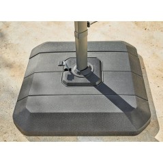 Parasol - Proloisirs - Déporté alu / acier 3x3 - Taupe - 8 inclinais