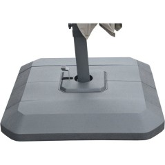 Parasol - Proloisirs - Déporté alu / acier 3x3 - Taupe - 8 inclinais