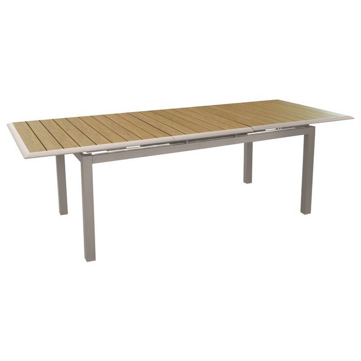 Table de jardin - Rectangulaire - Creme - Aluminium - 8/10 personnes - 187 / 247 x 100 cm - Louisiane II - PROLOISIRS Table de jardin - Rectangulaire - Creme - Aluminium - 8/10 personnes - 187 / 247 x 100 cm - Louisiane II - PROLOISIRS