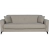 Canapé convertible 3 places - BERGAMO - Tissu beige - 2 coussins - co