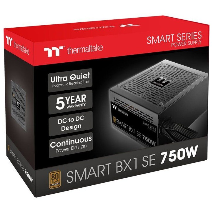 THERMALTAKE SMART BX1 SE - Alimentation PC non modulaire - 750 W - 80Plus Bronze THERMALTAKE SMART BX1 SE - Alimentation PC non modulaire - 750 W - 80Plus Bronze