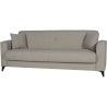 Canapé convertible 3 places - BERGAMO - Tissu beige - 2 coussins - co