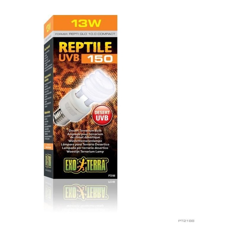 Ampoule fluocompacte UVB pour terrarium - EXO TERRA - Reptile UVB 150