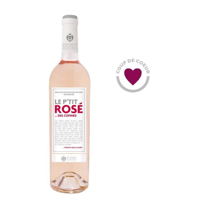 Le P'tit Rosé des Copines - Méditerranée - Vin rosé