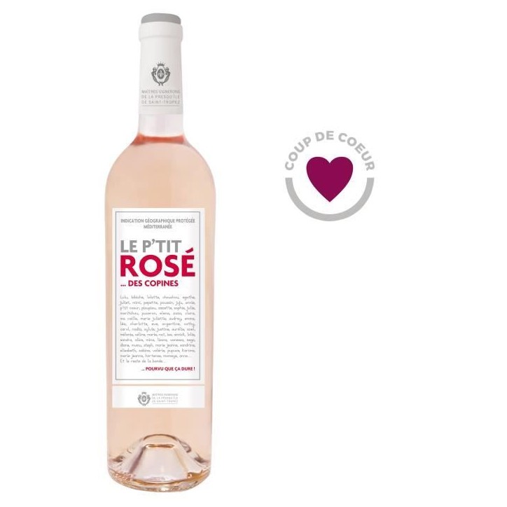 Le P'tit Rosé des Copines - Méditerranée - Vin rosé