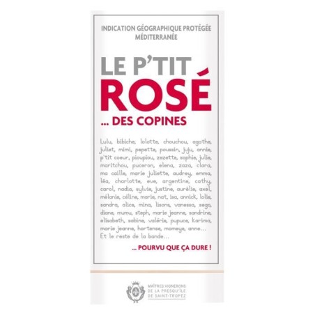 Le P'tit Rosé des Copines - Méditerranée - Vin rosé