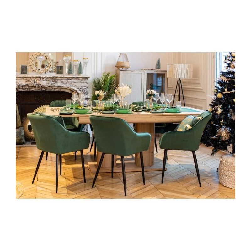 Table a manger extensible - Heidelberg - L140/220 x P 90 x H 80 cm Table a manger extensible - Heidelberg - L140/220 x P 90 x H 80 cm