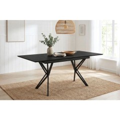 Table a Manger Extensible PULA - Ardoise & Noir - Rectangulaire - 10 p