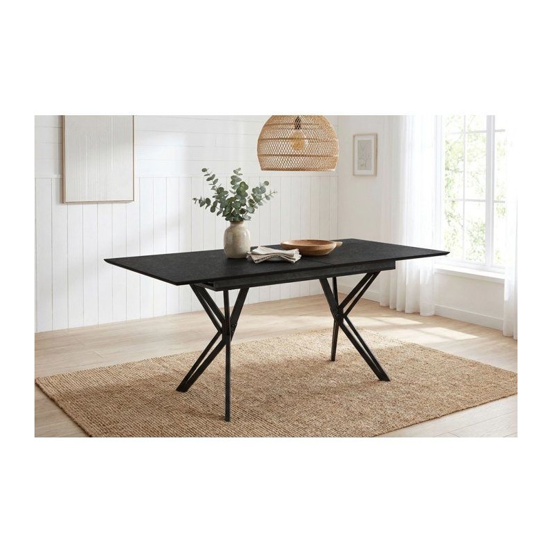 Table a Manger Extensible PULA - Ardoise & Noir - Rectangulaire - 10 p