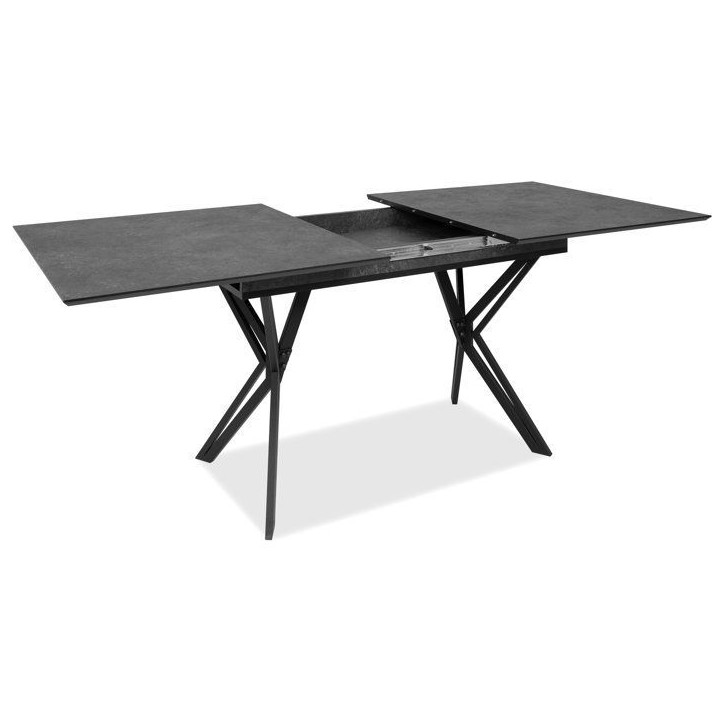 Table a Manger Extensible PULA - Ardoise & Noir - Rectangulaire - 10 personnes - 160-200 x 76 x 90 cm Table a Manger Extensible PULA - Ardoise & Noir - Rectangulaire - 10 personnes - 160-200 x 76 x 90 cm
