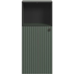 Meuble de salle de bain - Rangement bas - Décor vert sauge et noir -