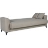 Canapé convertible 3 places - BERGAMO - Tissu beige - 2 coussins - co
