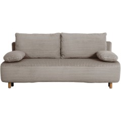 Canapé convertible - 3 places - PYLA - Tissu velours Marron glacé -