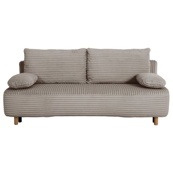Canapé convertible - 3 places - PYLA - Tissu velours Marron glacé - Coffre - 203 x 95 x 89 cm Canapé convertible - 3 places - PYLA - Tissu velours Marron glacé - Coffre - 203 x 95 x 89 cm