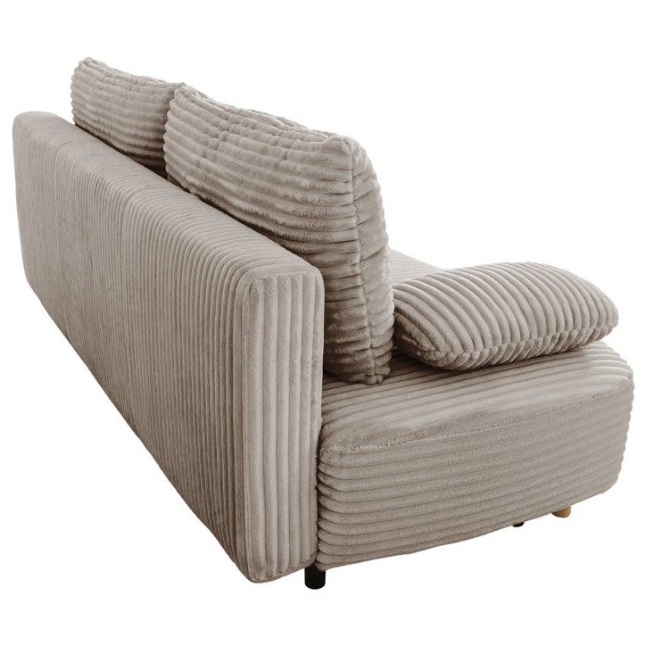Canapé convertible - 3 places - PYLA - Tissu velours Marron glacé - Coffre - 203 x 95 x 89 cm Canapé convertible - 3 places - PYLA - Tissu velours Marron glacé - Coffre - 203 x 95 x 89 cm