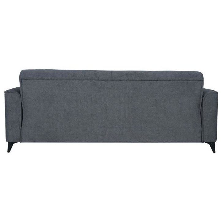 Canapé convertible 3 places - BERGAMO - Tissu gris foncé - 2 coussins - coffre de rangement - 230 x 85 x 89 cm Canapé convertible 3 places - BERGAMO - Tissu gris foncé - 2 coussins - coffre de rangement - 230 x 85 x 89 cm