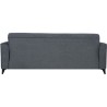 Canapé convertible 3 places - BERGAMO - Tissu gris foncé - 2 coussin