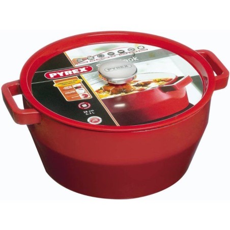 Cocotte ronde - PYREX - Slow Cook - 28 cm - Rouge