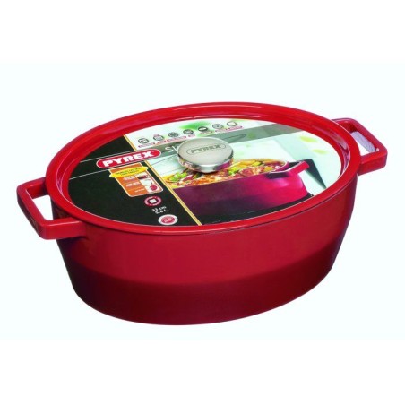 Cocotte ovale - PYREX - Slow Cook - 29 cm - Rouge