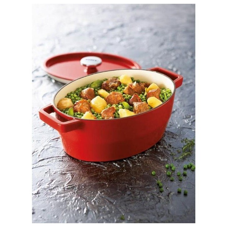 Cocotte ovale - PYREX - Slow Cook - 29 cm - Rouge Cocotte ovale - PYREX - Slow Cook - 29 cm - Rouge