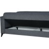 Canapé convertible 3 places - BERGAMO - Tissu gris foncé - 2 coussin
