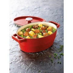 Cocotte ovale - PYREX - Slow Cook - 33 cm - Rouge