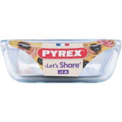 Plat a four rectangulaire - PYREX - Let's Share - 27 x 17 cm - Verre