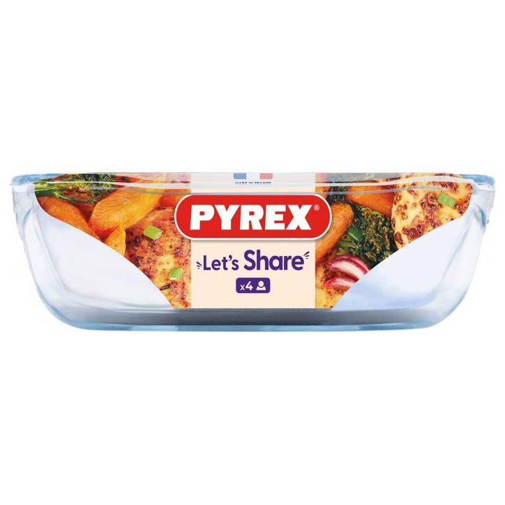 Plat a four rectangulaire - PYREX - Let's Share - 31 x 20 cm - Verre Plat a four rectangulaire - PYREX - Let's Share - 31 x 20 cm - Verre
