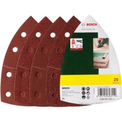 Assortiment de 25 disques abrasifs Bosch - Pour Ponceuses Multi, Grain