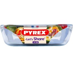 Plat a four carré - PYREX - Let's Share - 29 x 23 cm - Verre